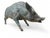 Metal Italian Bronze Warthog Sculptures with Green Patina, 1950s, Set of 2 For Sale - Image 7 of 10