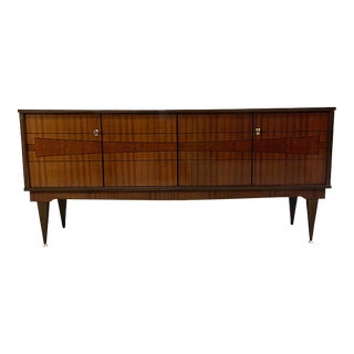 1940s French Art Deco Exotic Mahogany Sideboard For Sale