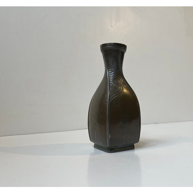 Art Deco Vase in Disko Metal from Just Andersen, 1930s For Sale - Image 3 of 10