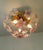 Glass Murano Style Flush Mount Pink Flower Ceiling Light Glass Chandelier For Sale - Image 7 of 13