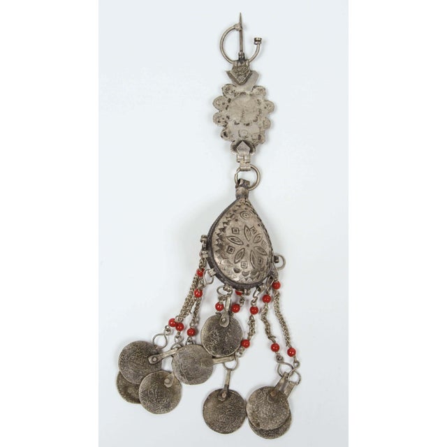 Silver Vintage Berber Fibulas by Moroccan Artisans, Handcrafted 1960s For Sale - Image 8 of 9