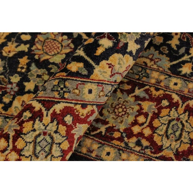 Shabby Chic 1980s Shabby Chic Blue/Red Turkish Hand-Knotted Rug -4'1 X 6'1 For Sale - Image 3 of 8