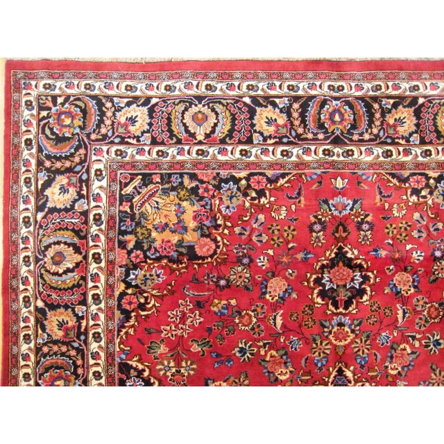 Vintage Persian Meshed Oriental Rug, in Room size, w/ Central Medallion For Sale In New York - Image 6 of 9