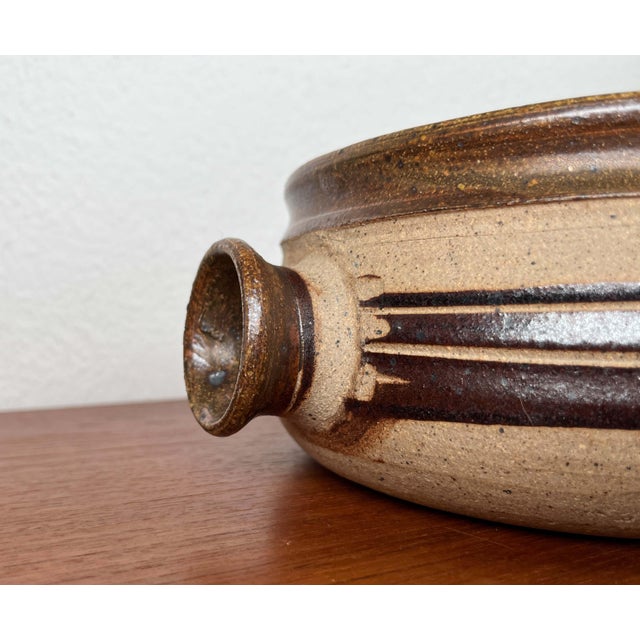 Large Mid-Century Modern Danish Studio Pottery Bowl by Tue Poulsen for Tue Keramik, 1960s For Sale - Image 11 of 18