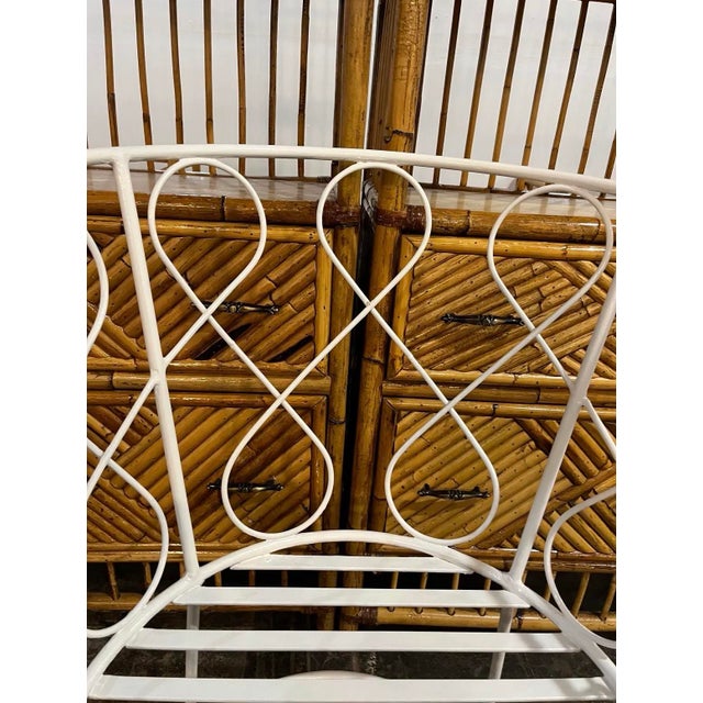 Vintage Mid Century Wrought Iron Loop Chairs- A Pair For Sale In Tampa - Image 6 of 9