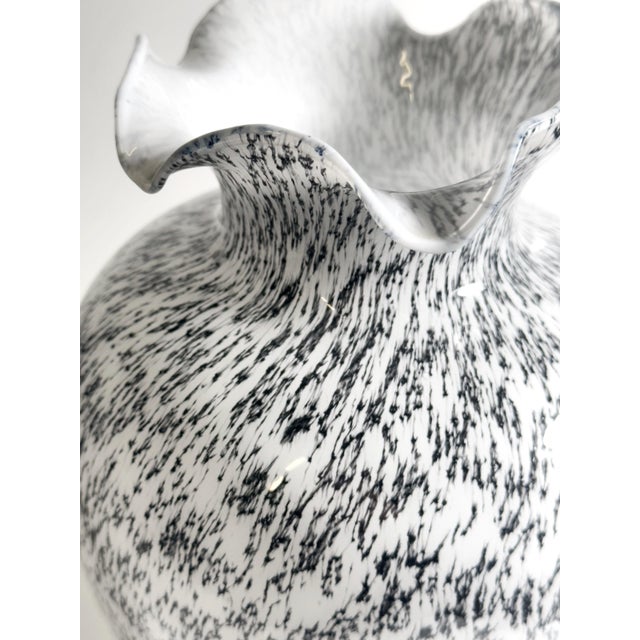 1980s Grey Speckled Murano Glass Vase, 1980s For Sale - Image 5 of 6