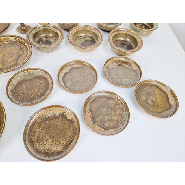 Vintage Arts and Craft Pottery Tableware Set by Gert De Rijk, 1976, Set of 22 For Sale - Image 15 of 17