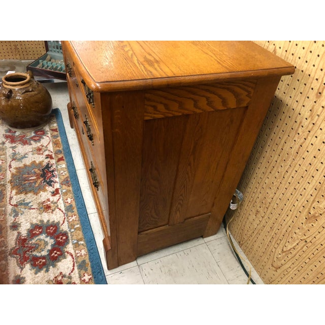Vintage oak dresser - two over two drawers with original hardware with “pin and cove” dovetails from the 1880’s. #375000...