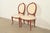 French Provincial Karges Style French Provincial Louis XV Brown Lacquered Side Chairs or Dining Chairs, Pair For Sale - Image 3 of 13