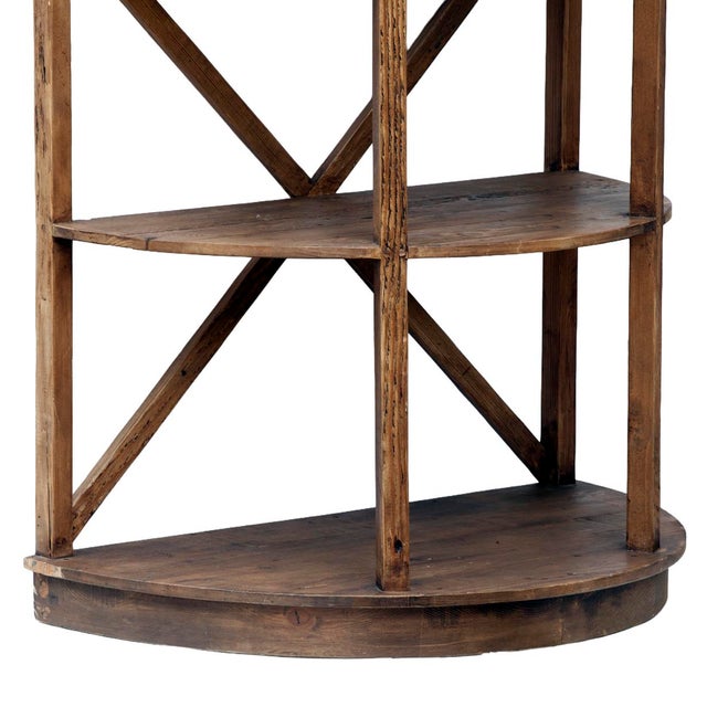 2000 - 2009 Restoration Hardware; Tall Reclaimed Wood Etagere Dome Book Case For Sale - Image 5 of 9