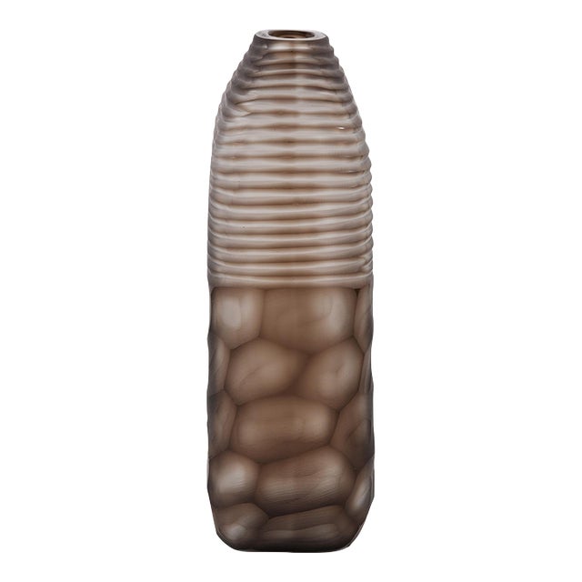 Bruni Brown Glass Large Vase For Sale