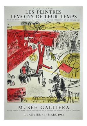 Les Peintres Témoins de Leur Temps, Poster After Lithograph by Marc Chagall, 1963