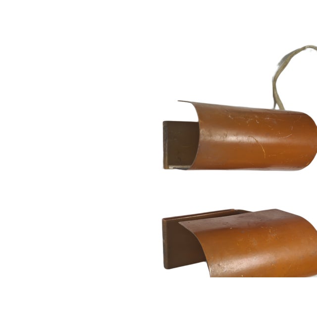 Metal Art Deco Sconces, Poland, 1970s, Set of 2 For Sale - Image 7 of 9