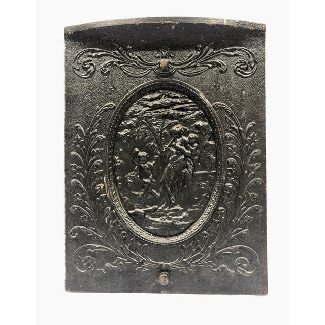 Late 1800s Cast Iron Summer Fireplace Door/Grate/Screen For Sale - Image 13 of 13