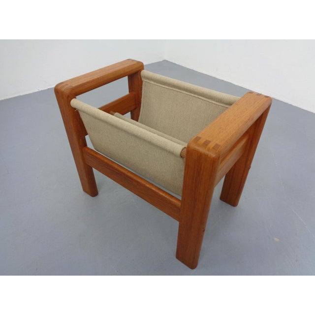 Danish Solid Teak Magazine Rack, 1960s For Sale - Image 13 of 17