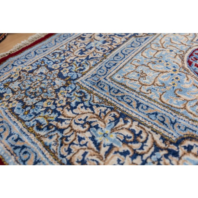 Middle Eastern Hand-Knotted Kirman Rug For Sale - Image 3 of 14