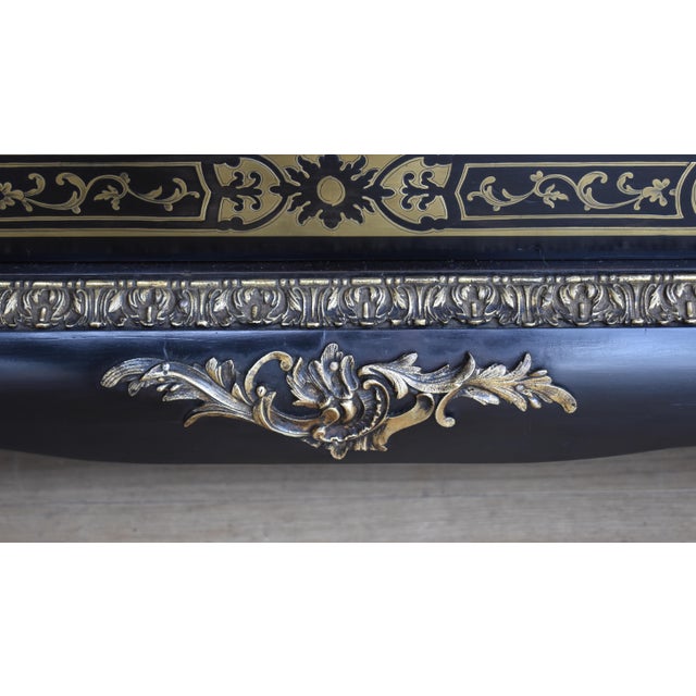 Glass 19th Century French Ebonised Boulle Cabinets, Set of 2 For Sale - Image 7 of 10