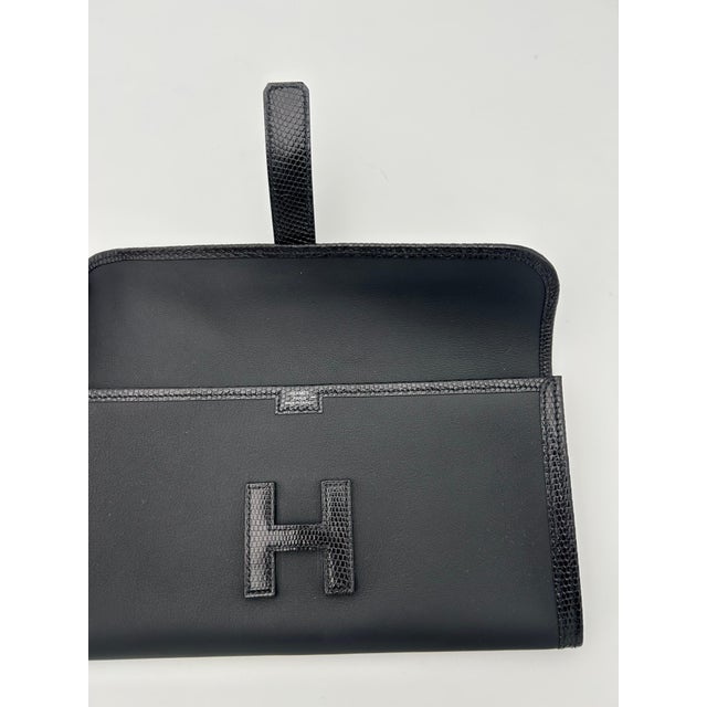 Hermès Hermes Jige Elan Clutch Swift With Lizard For Sale - Image 4 of 6
