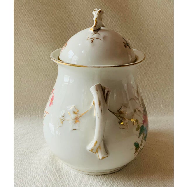 French Country Exceptional Antique French Limoges Covered Sugar Bowl by Gerard DuFressis - Mid-19th Century For Sale - Image 3 of 15