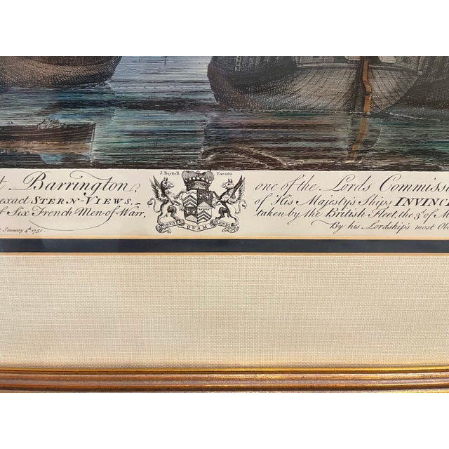 Paper A Pair of Mid 19th Century Engravings, "His Majesty's Ships " Engraver's John Boydell & Samuel Seymour For Sale - Image 7 of 12