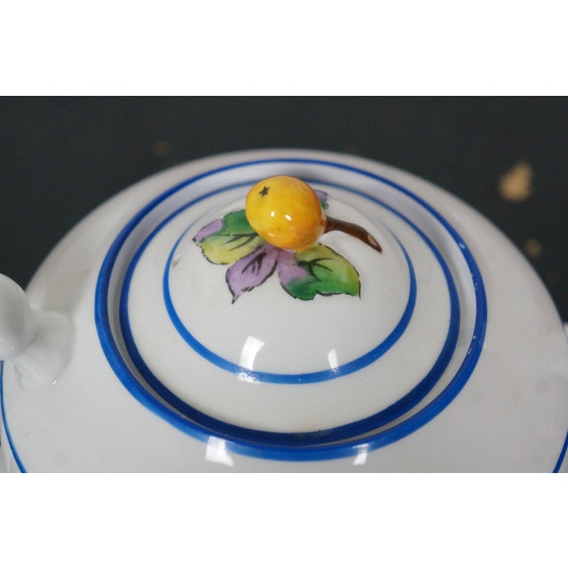 Late 20th Century English Tuscan Fruits Fine China Tea Coffee Demitasse Cups Creamer Pitcher - 22 pcs For Sale - Image 6 of 14