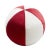 Contemporary Velvet Ball Cushion in Red and White by Lo Decor For Sale - Image 3 of 3
