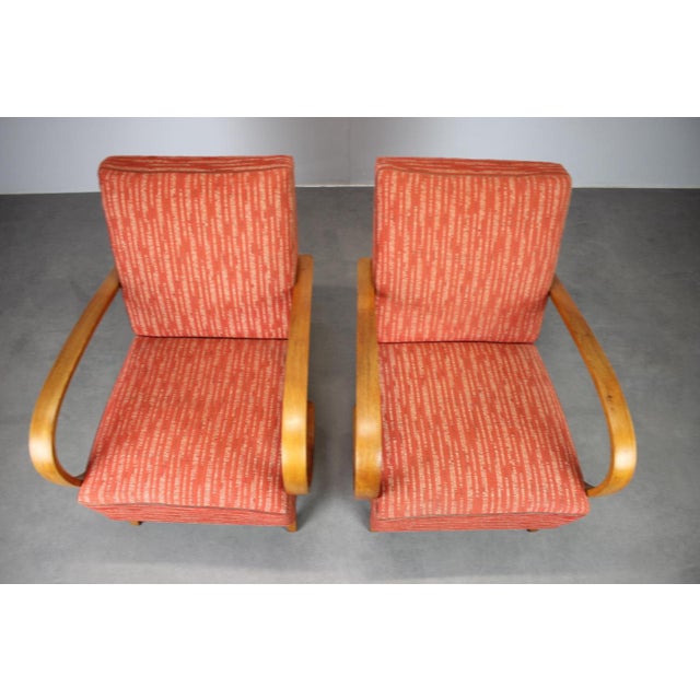 Mid-Century Modern Lounge Chairs by Halabala, 1950s, Set of 2 For Sale - Image 4 of 11