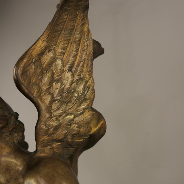 Baroque Bronze Angel Chandelier, Vienna, 1900s For Sale - Image 13 of 17