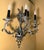 Vintage Large Five-Branch Nickel-Brass Ornate Wall Sconces - a Pair For Sale - Image 10 of 13