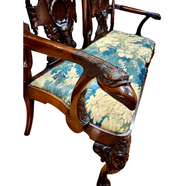 Irish George II-Style Double Chair Back Settee From Historic Filoli For Sale - Image 10 of 13