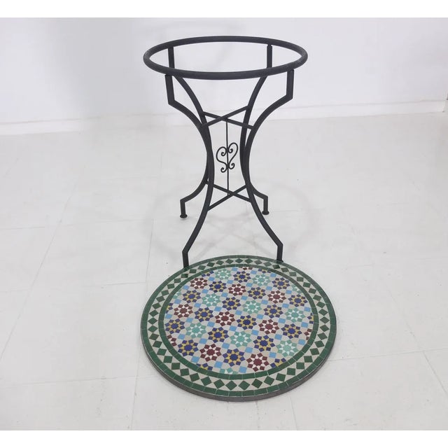 tiles table for An indoor / outdoor glazed Moroccan mosaic table, A very simple style, but with great handcraftsmanship....