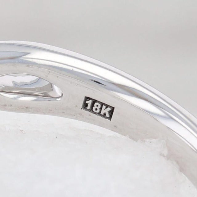 Woven 0.35ctw Diamond Ring 18k White Gold Sz 5.75 Wedding Band Stackable a Jaffe, Size 5.75 For Sale In Greensboro - Image 6 of 8