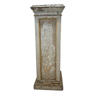 19th Century French Painted Wood Pedestal For Sale