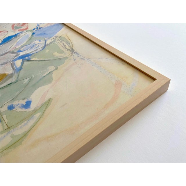 Helen Frankenthaler Vintage 1989 Abstract Expressionist Lithograph Print Framed Large Exhibition Poster " Mountains and Sea " 1952 For Sale - Image 10 of 12