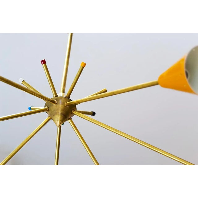 Mid-Century Italian Pendant in Brass, 1960s For Sale - Image 5 of 7