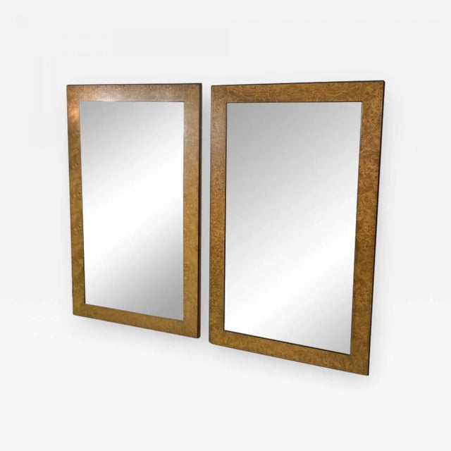 1970s Milo Baughman Burlwood Mirrors - A Pair For Sale - Image 10 of 10