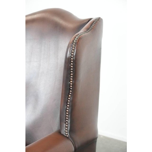 Chesterfield Club Chair in Cowhide Leather For Sale - Image 9 of 15