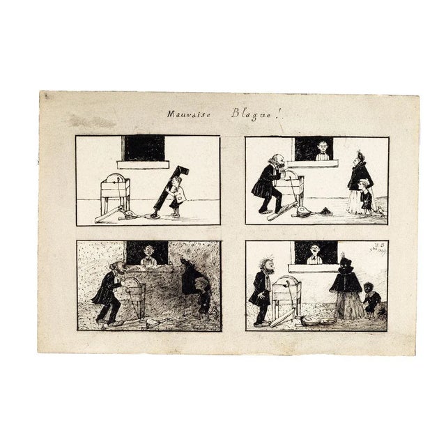 Image dimensions: 13.1 x 21 cm. Bad Joke is a black and white lithograph realized in 1899. The artwork is dated 1899 (as...