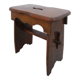 Antique Arts and Crafts Stool For Sale