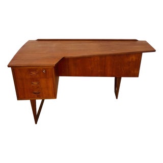 Mid-Century Danish Teak Boomerang Desk from Løvig, 1960s For Sale
