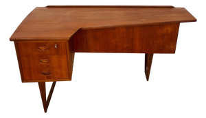 Mid-Century Danish Teak Boomerang Desk from Løvig, 1960s