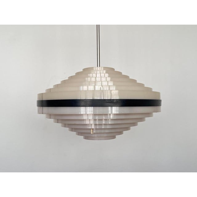 Goldenrod Mid-Century Modern Space Age Pendant Light, 1970s For Sale - Image 8 of 9