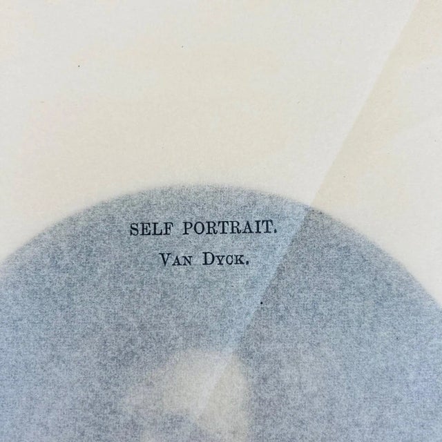 Mid 1800s Antique Etching Van Dyck Self Portrait For Sale - Image 4 of 11