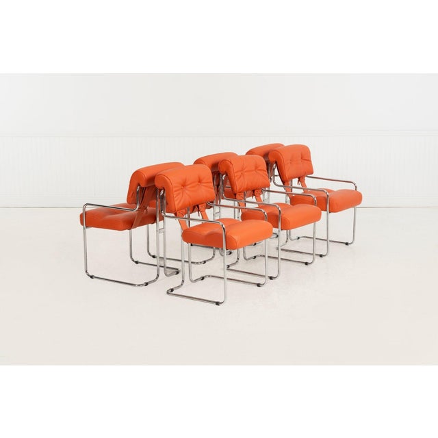 Mid-Century Modern Guido Faleschini for I4 Mariani Tucroma Dining Chairs, Set of Six, Italy, 1971 For Sale - Image 3 of 18