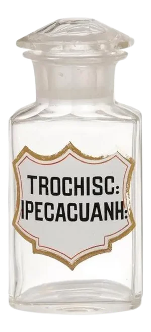 1840s French Louis-Philippe Period Glass Apothecary Jar with Latin Label