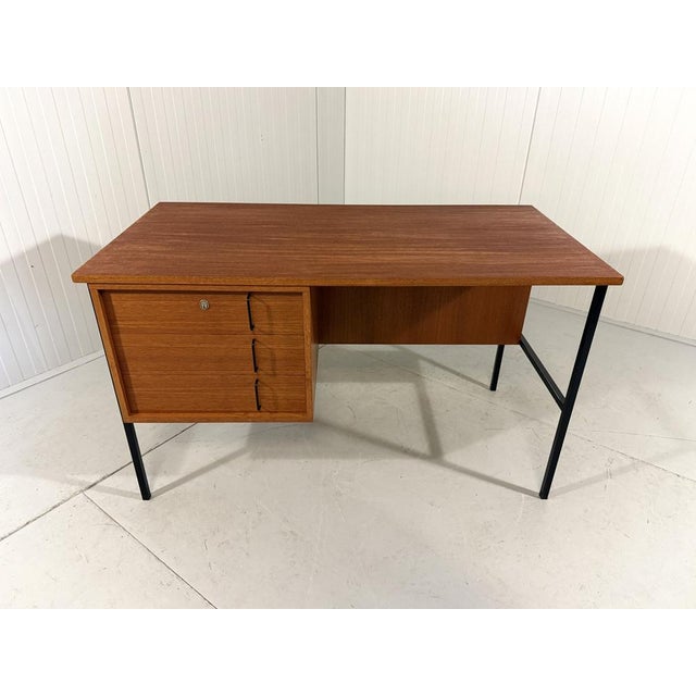 Vintage Teak and Black Steel Desk by Günter Renkel, 1960s For Sale - Image 16 of 18