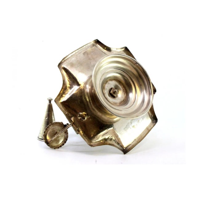 Guilloche Silver Paddle with Monogram Card and Flame Arrestor For Sale - Image 4 of 10