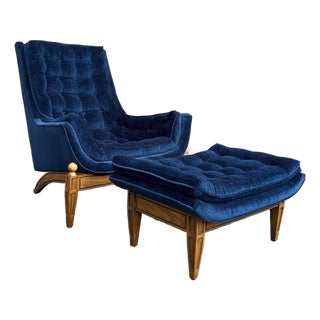Vintage Castro Convertible “Arden” Lounge Chair and Ottoman For Sale