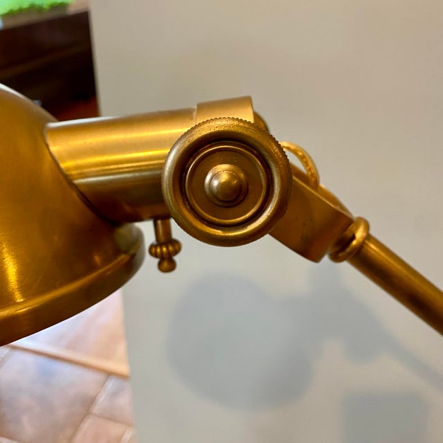 E.F. Chapman 1990s E.F. Chapman Visual Comfort Brass Pimlico Pharmacy Boom Arm Lamp For Sale - Image 4 of 16