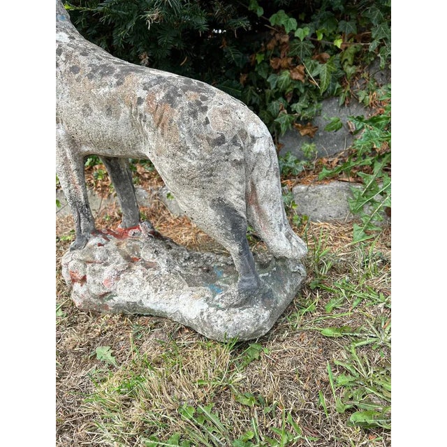 Concrete Stone Shepard Garden Dog Ornament Sculpture, 1950s For Sale - Image 9 of 11